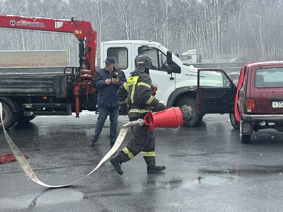 На трассе М-1 «Беларусь» в Подмосковье отработали ликвидацию ДТП